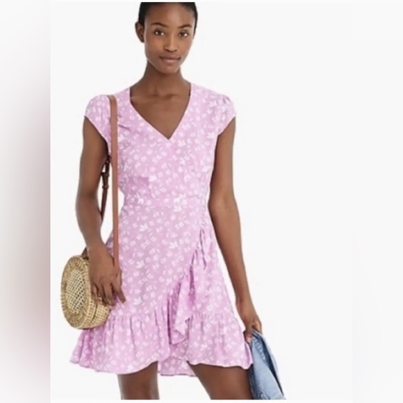 J.Crew ruffle front faux wrap dress SZ 8T - Picture 1 of 5